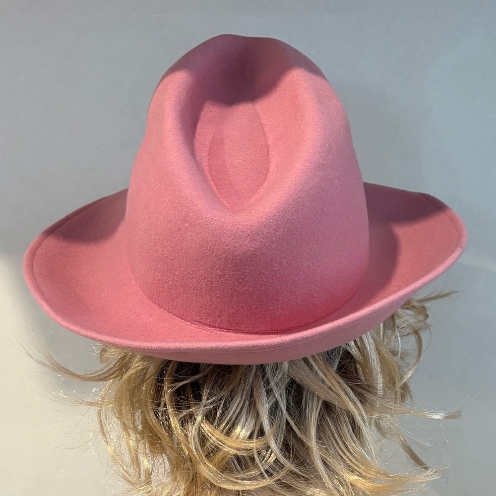 Vintage Bollman Dusty Rose Wool Felt Fedora/Floppy Hat 60’s - 70’s Chapeau Rose - Picture 4 of 10